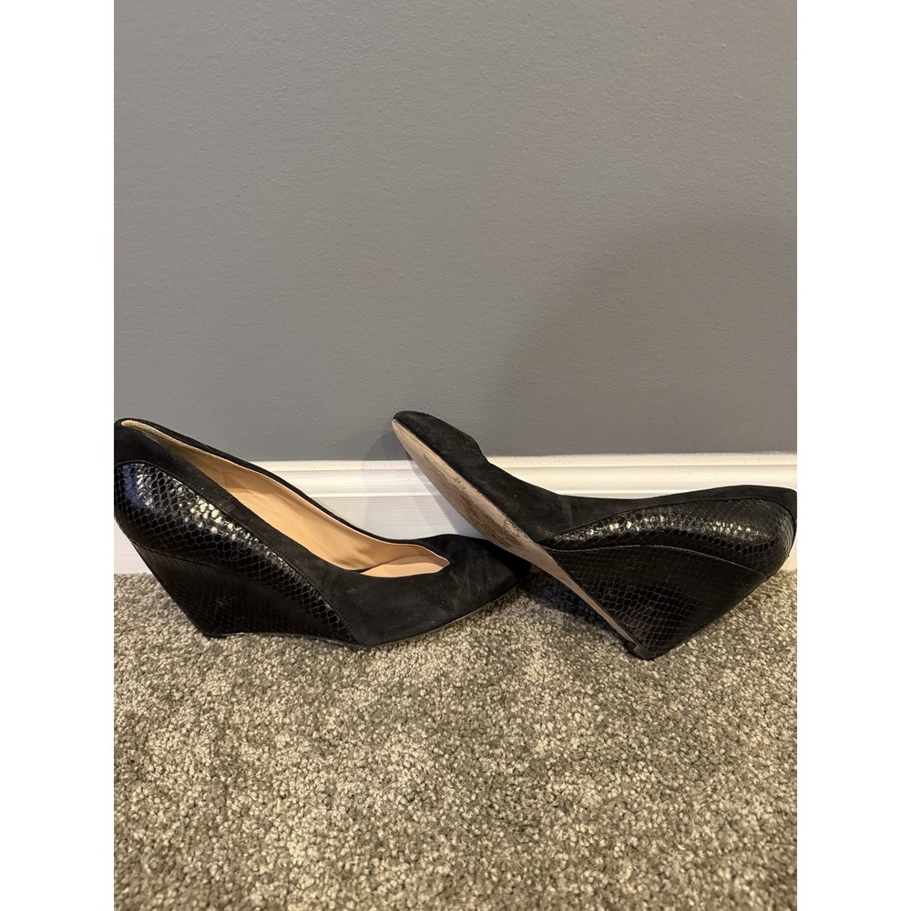 Belle Sigerson Morrison Wedge Pumps Black Women's Size 8.5